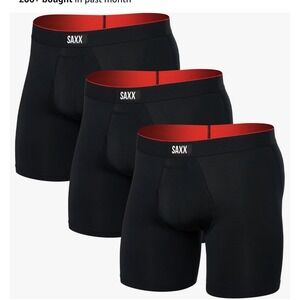 Saxx Sport Mesh Boxer Briefs Mens Large BlackBallPark Pouch Activewear Pack of 3